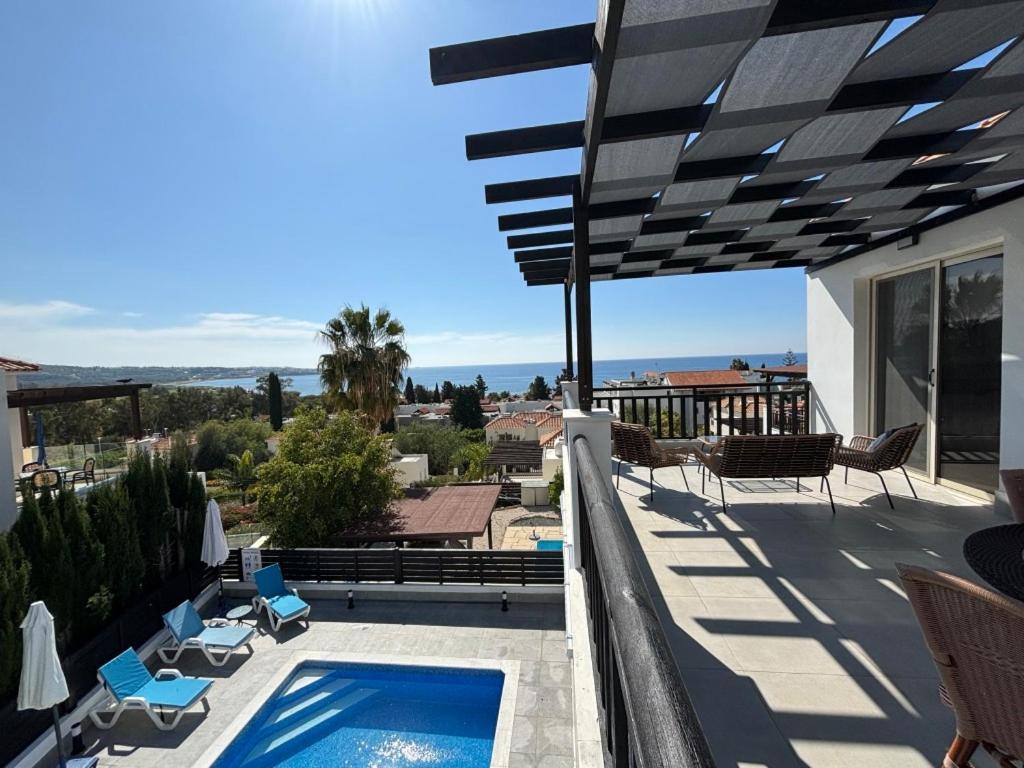 Villa Marina Sea-View Private Pool Peyia Bagian luar foto